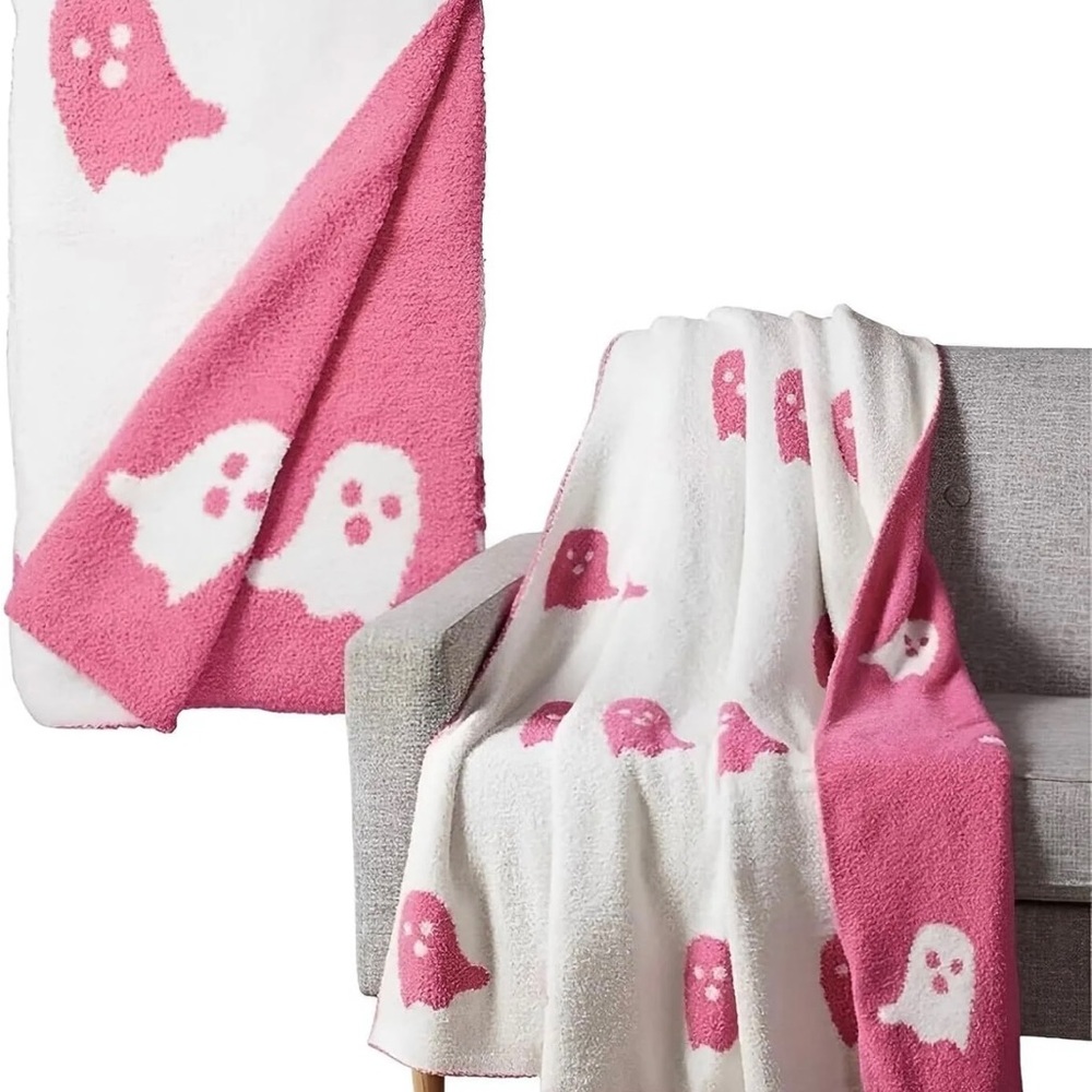 Cupcakes & Cashmere Pink Ghost Blanket